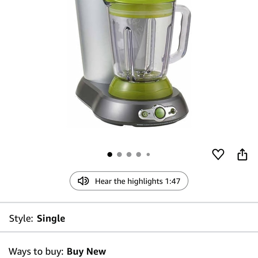 Margaritaville Lime Green and Metallic Blender